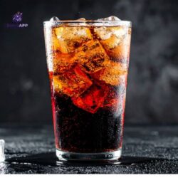 Lasi, jossa on coca-colaa.
